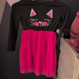 Black and Pink Cat Dress